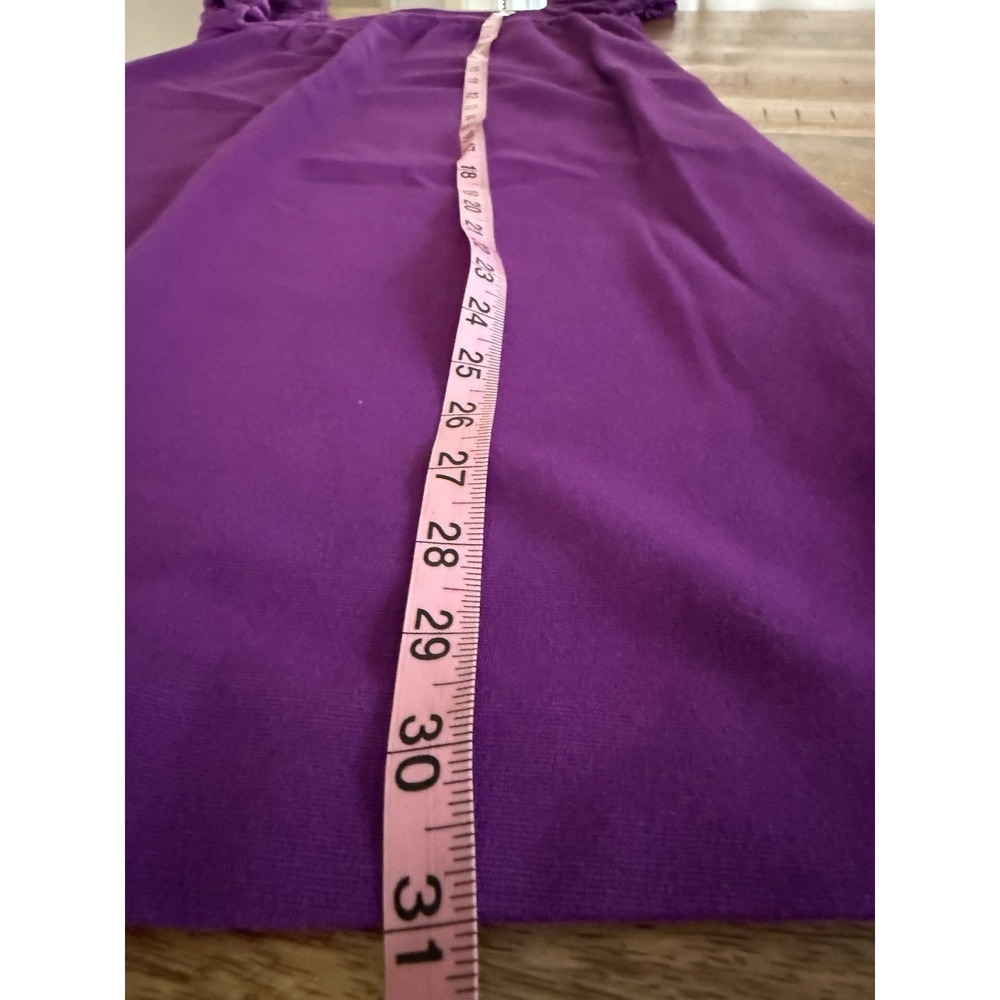 INC International Concepts Purple Puff Sleeve Babydoll Mini Dress Size 4 - Picture 7 of 7
